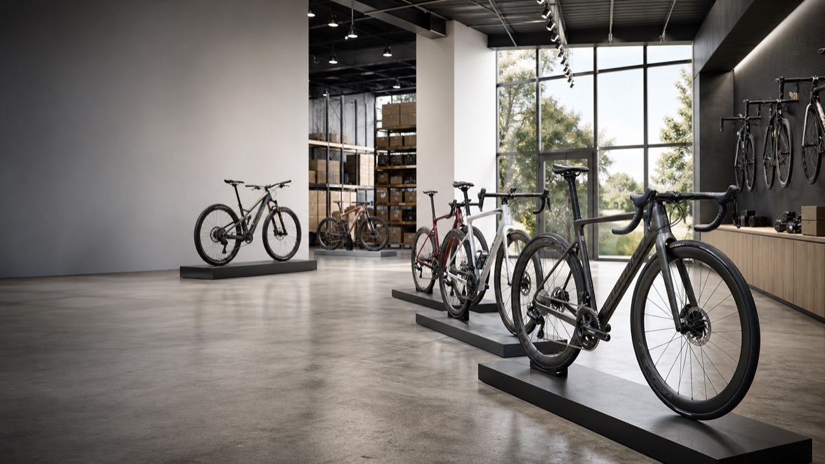 Premium bicycle showroom and distribution space
